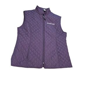 Vintage Mount Rainer National Park Purple Puffer Vest Womens XL